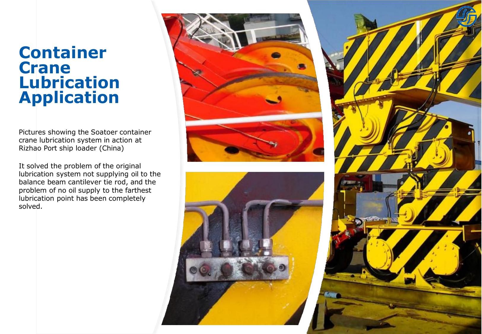 Container crane — port machinery lubrication application